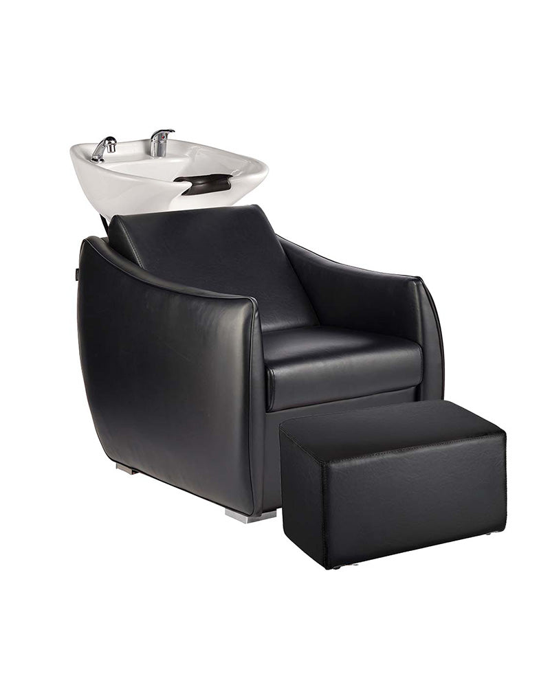 Ottoman Black - Leg rest for washing unit